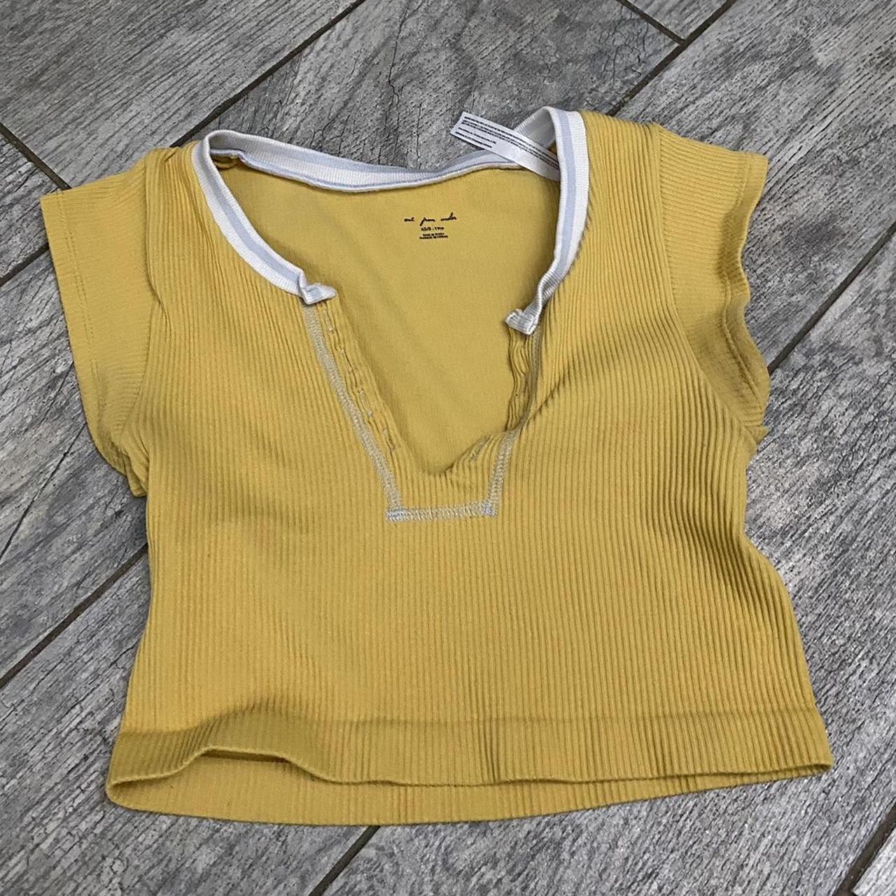 Yellow urban top Depop