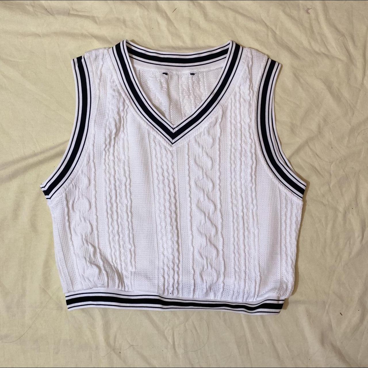 Preppy school girl vest Size S/M Perfect for fall... Depop