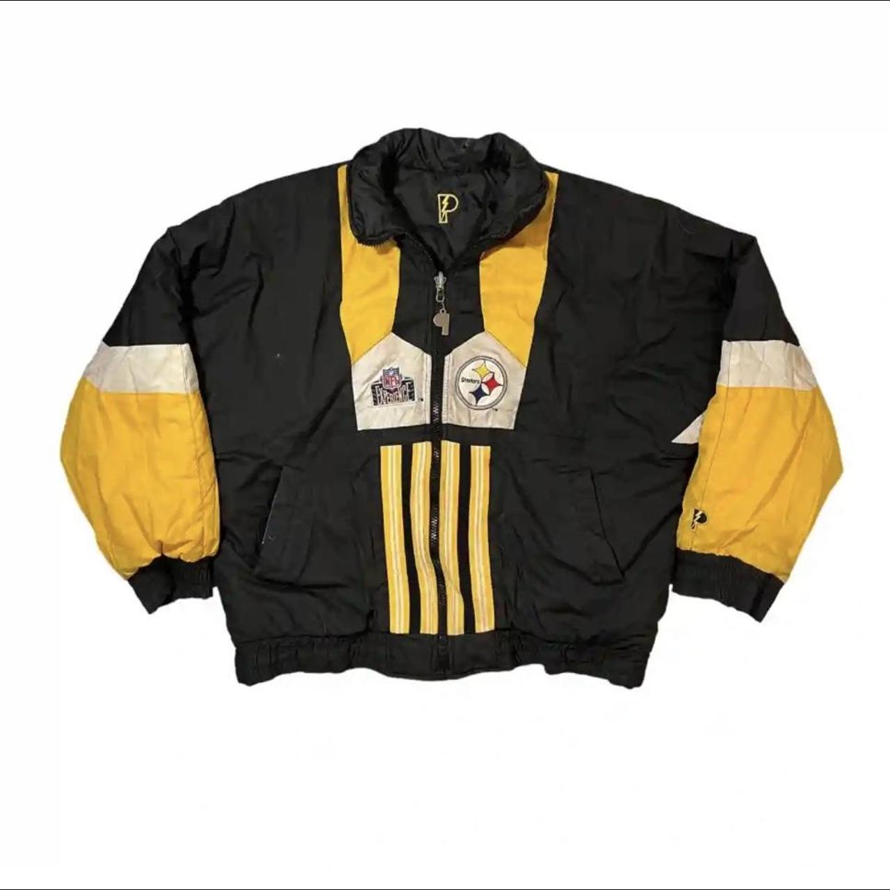 Vintage Reversible NFL Pittsburgh Steelers Puffer Coat - Depop