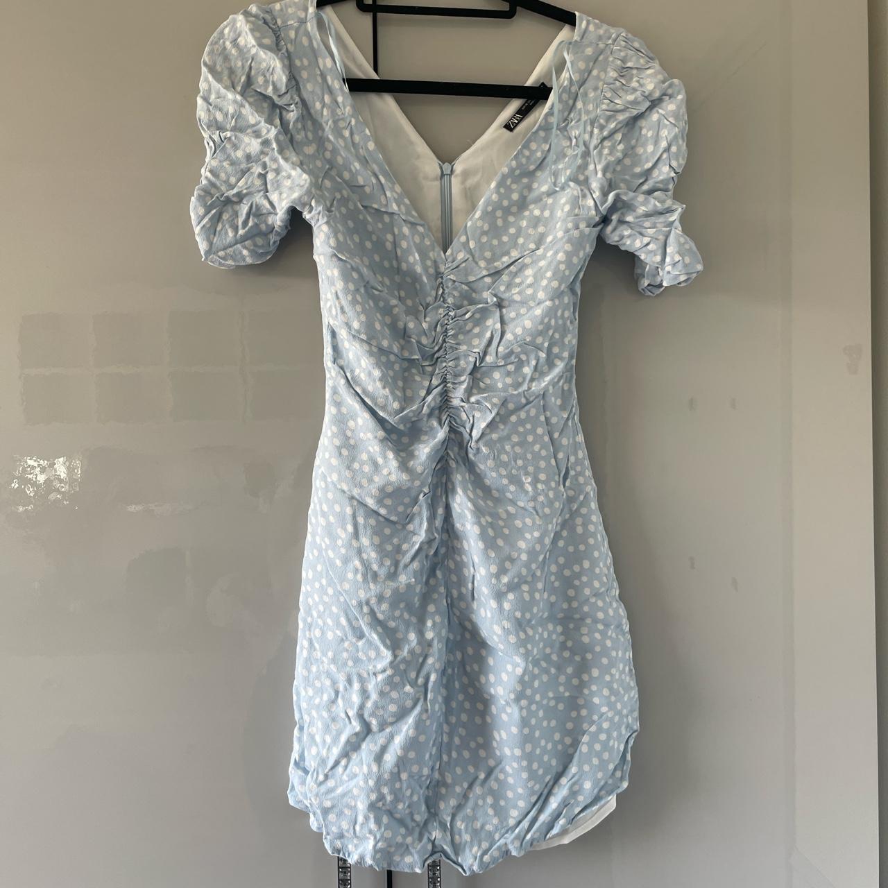 Zara Women's Blue Dress Depop