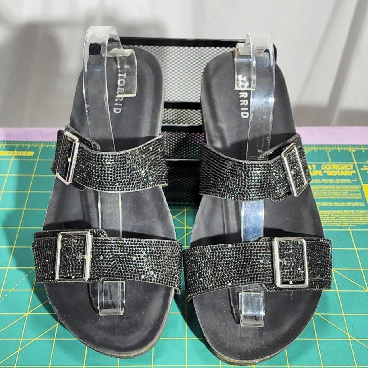 Torrid rhinestone dual strap slide size 10 wide Depop