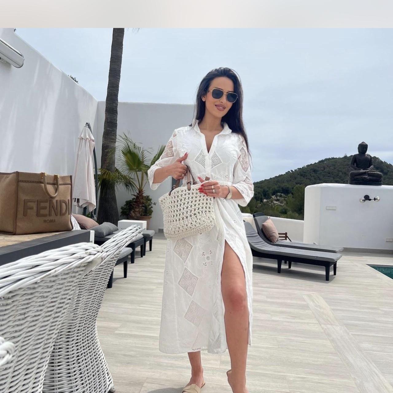 Zara White Dress Zara Embroidered Lace Dress ZARA MIDI DRESS WITH