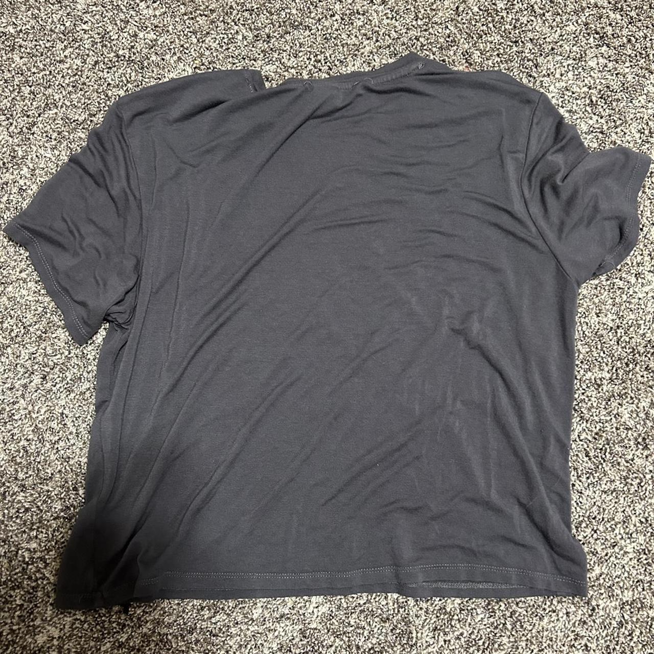 small grey plain t-shirt, barely worn #plain... - Depop