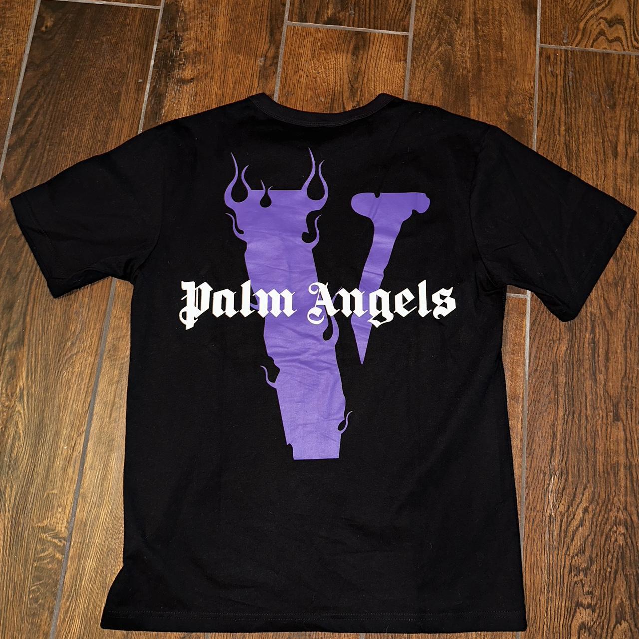 Vlone palm angels tee Size: XL - Depop