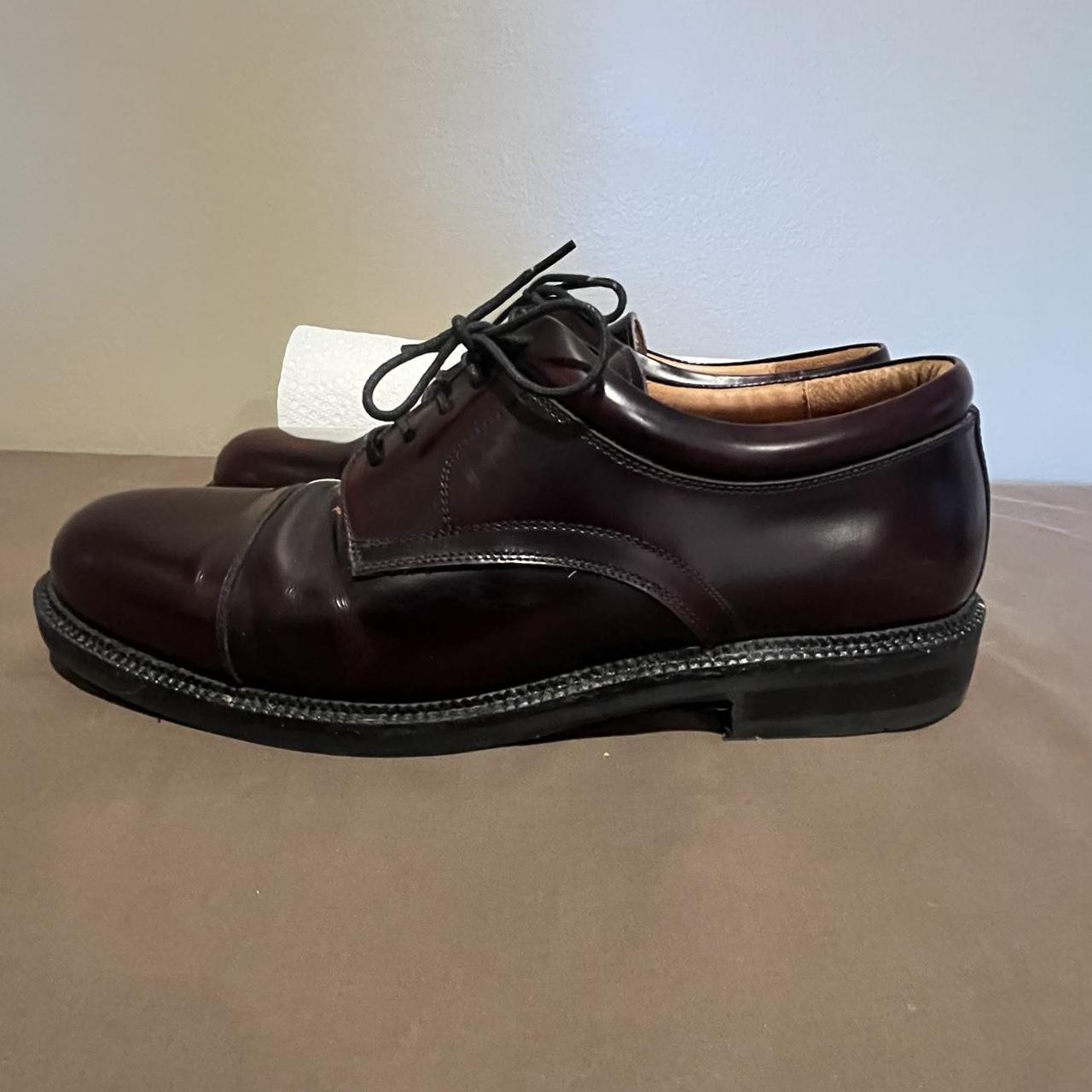 Johnston & Murphy Passport Burgundy Leather Cap Toe... - Depop