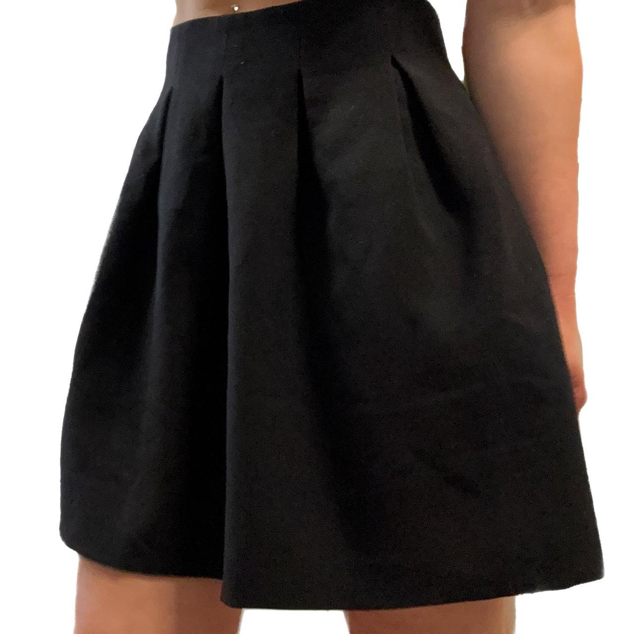 Gorman Black High Waisted Pleated Mini Skirt Depop