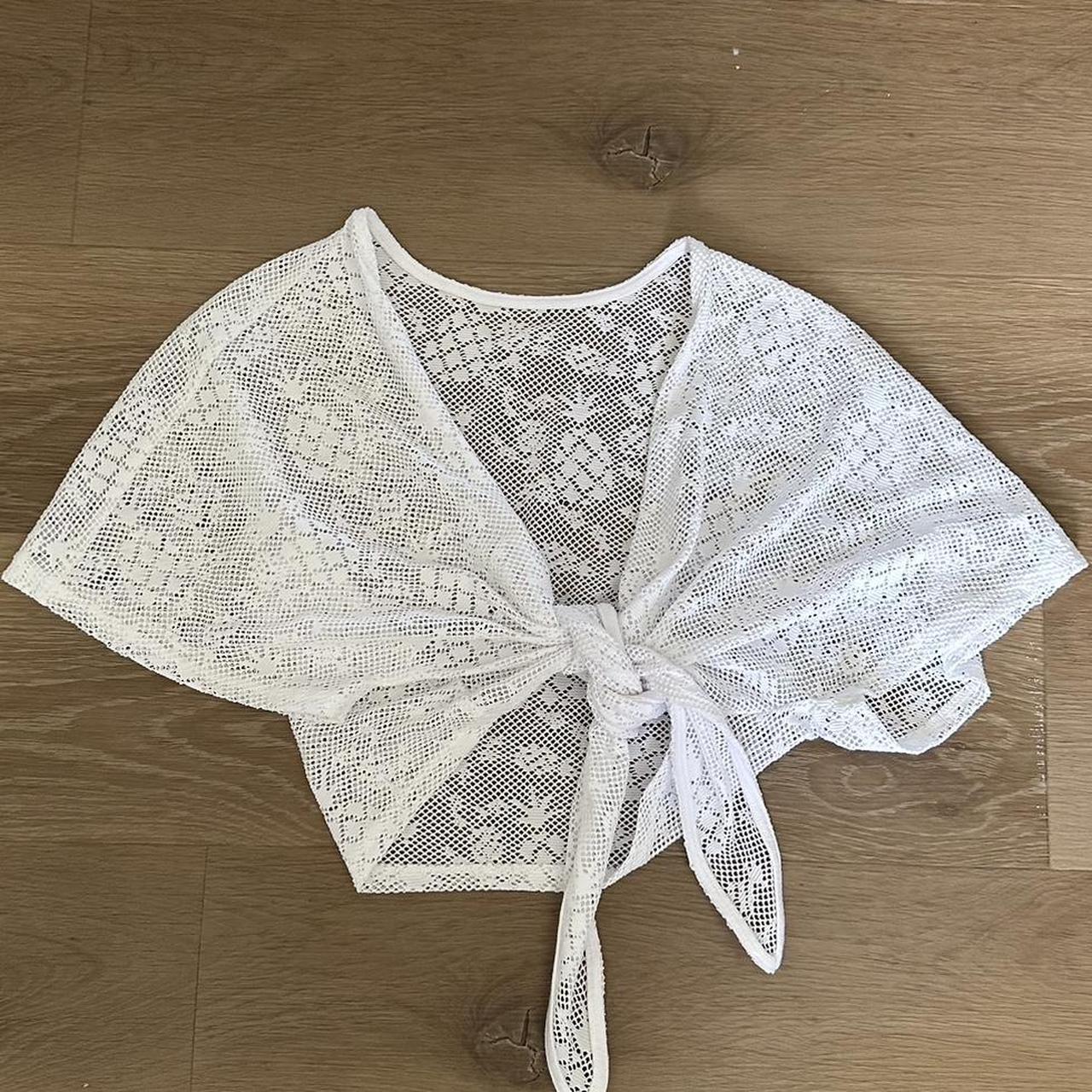 White Pineapple Cover Up Too Short Sleeve Depop