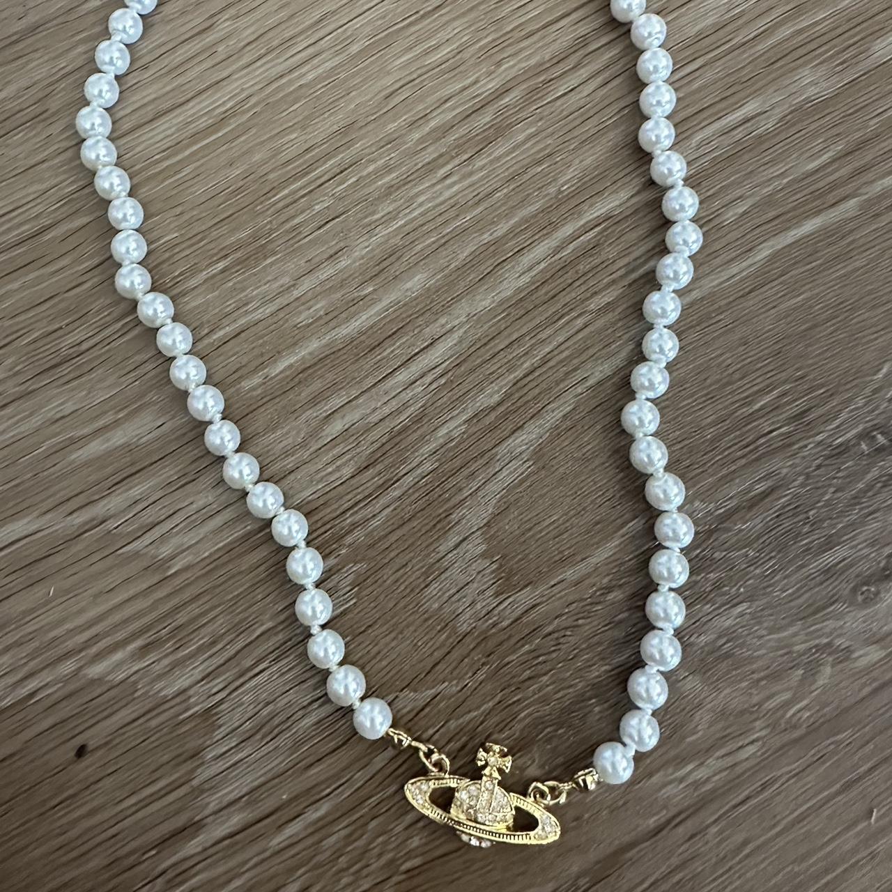 Vivienne westwood gold pearl choker necklace Clearance