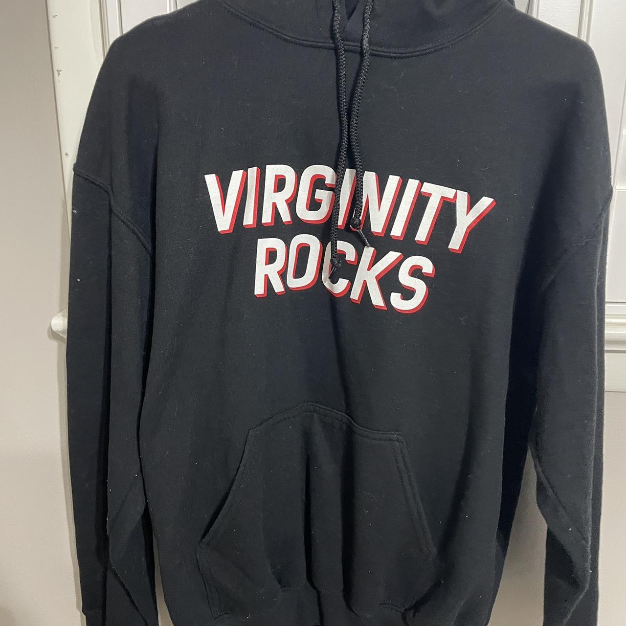 virginity rocks hoodie no stains no tears no holes... - Depop