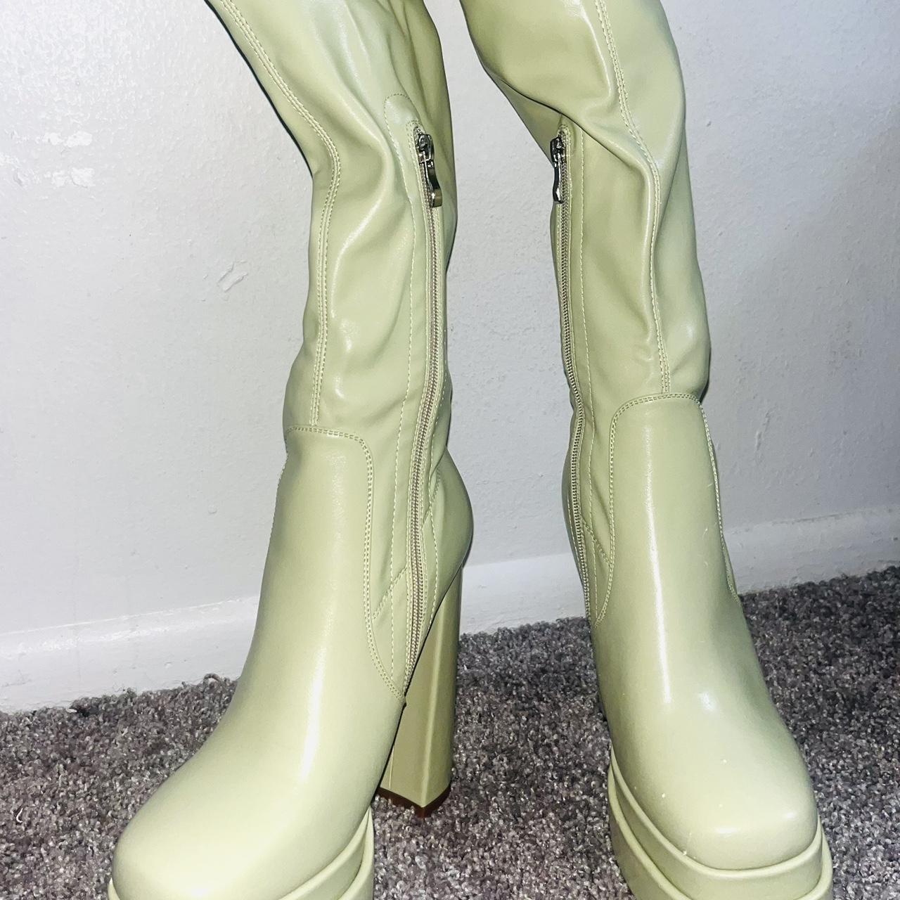 platform boots green