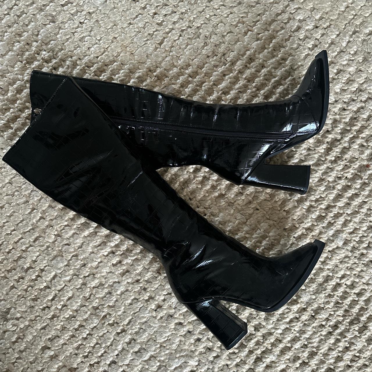 Princess Polly knee high boots 🖤 Literally worn... Depop