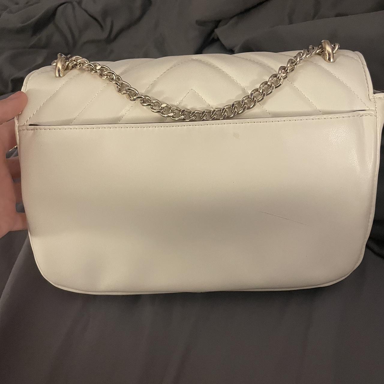 White DKNY purse Rarely ever used amazing... - Depop