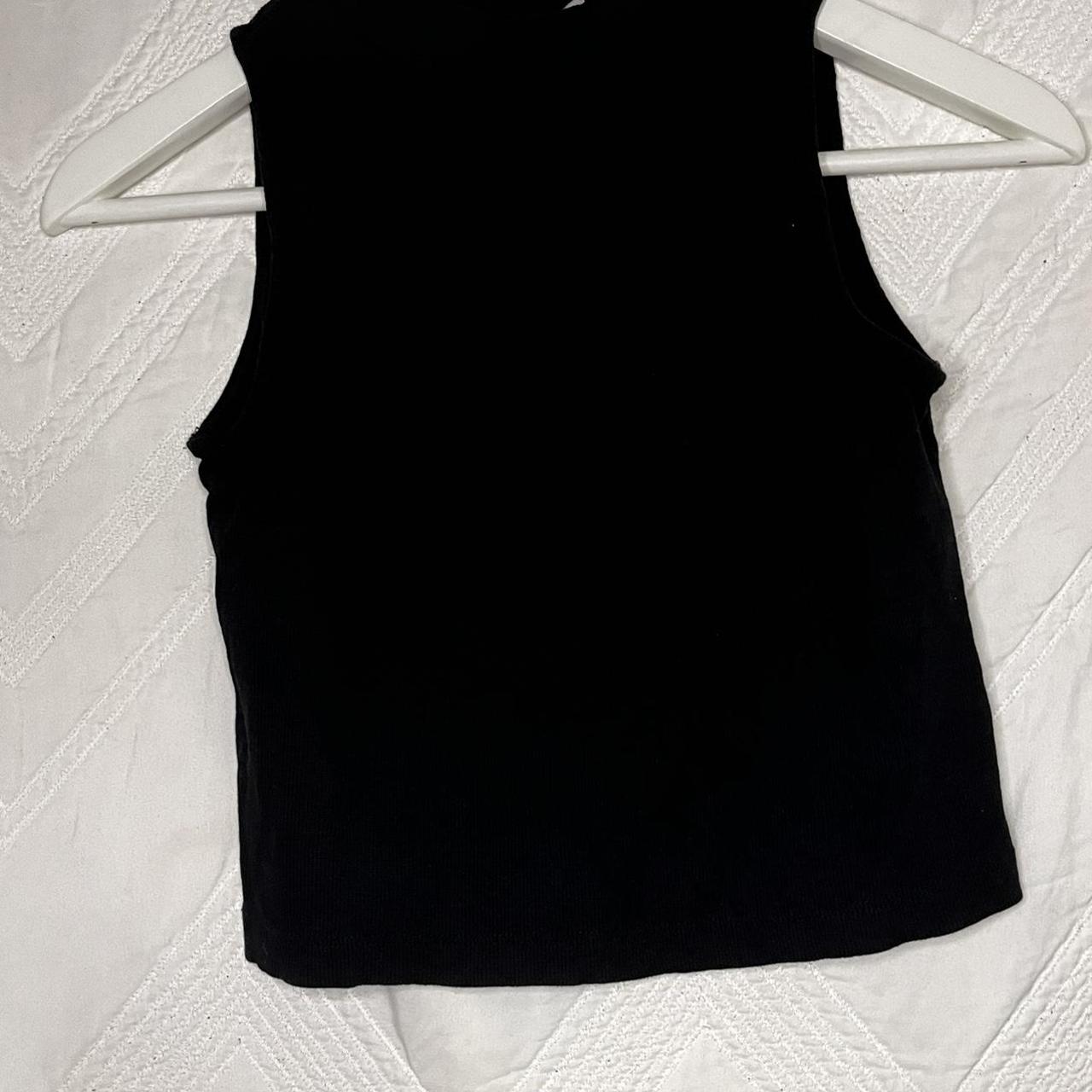 BLACK MOCK NECK 🖤 CROPPED TANK size: medium brand:... - Depop