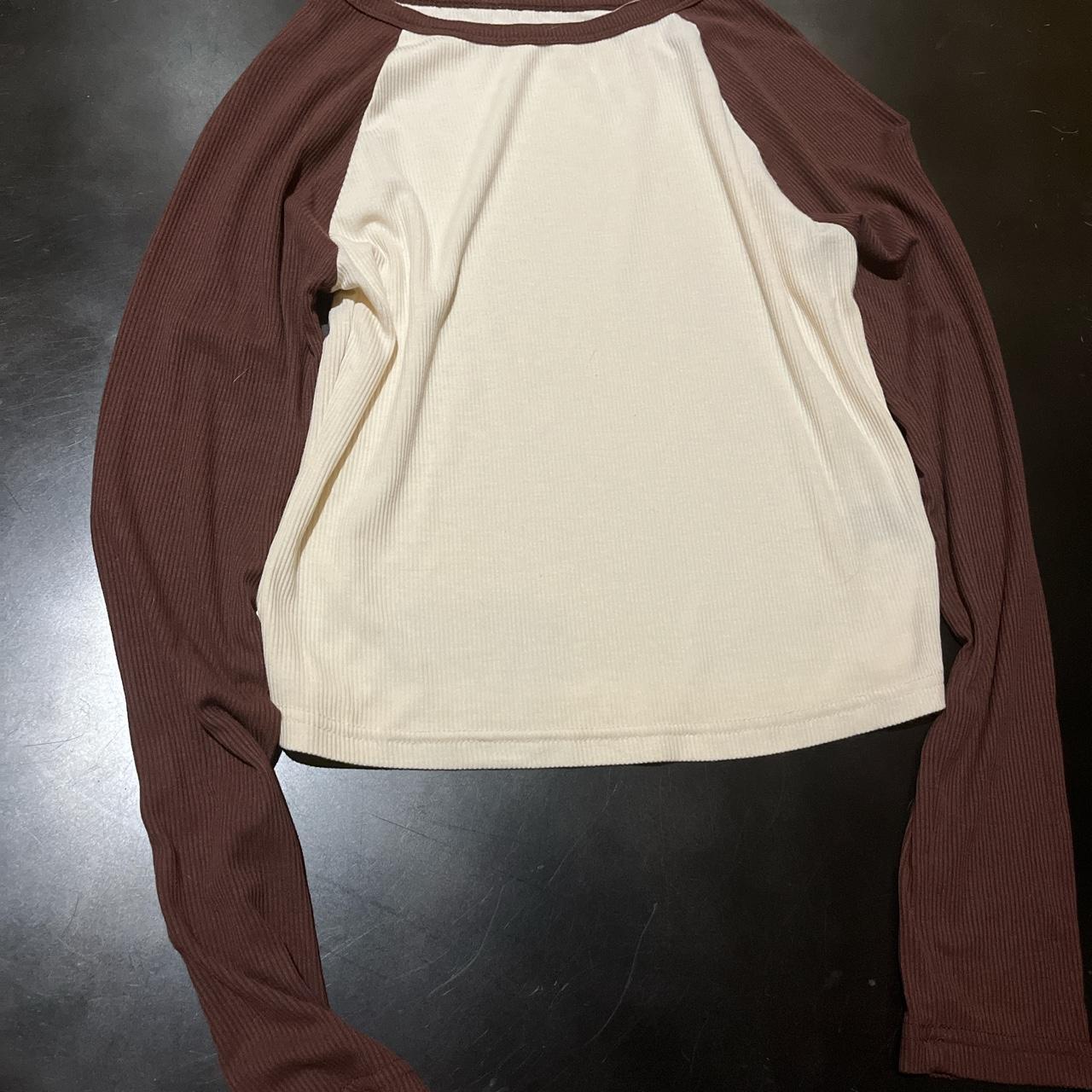 brandy melville brown bella top PERFECT LONG SLEVE - Depop