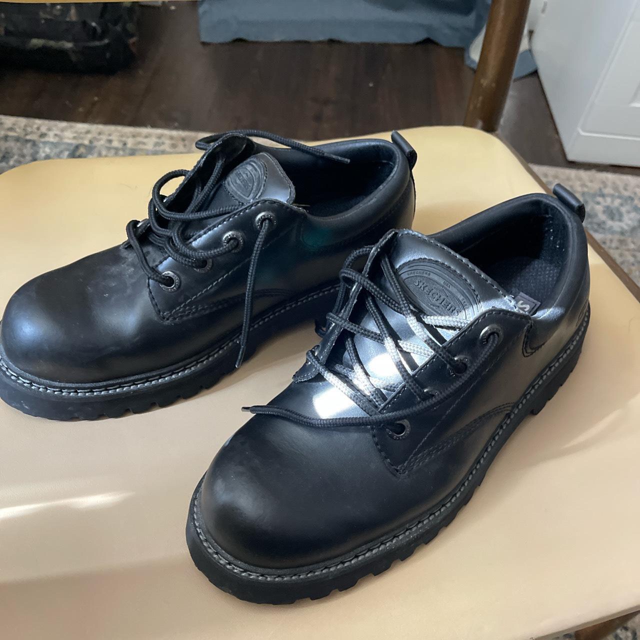 Sketchers Leather Uppers Utility Shoes - Depop