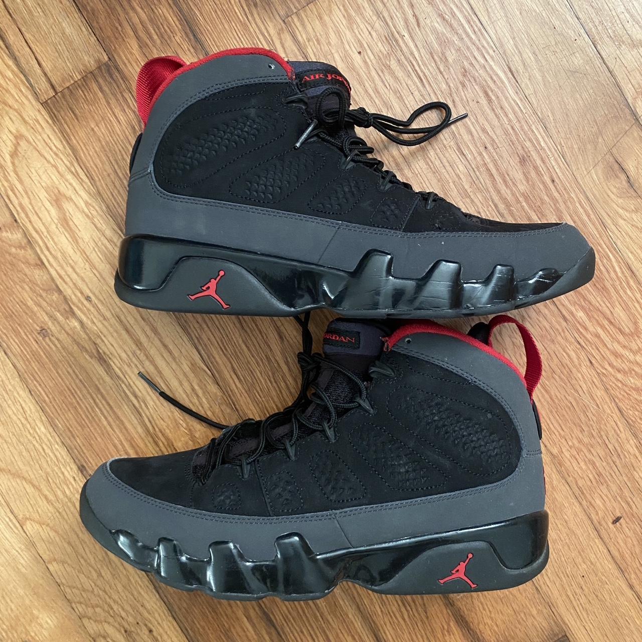 black charcoal jordan 9