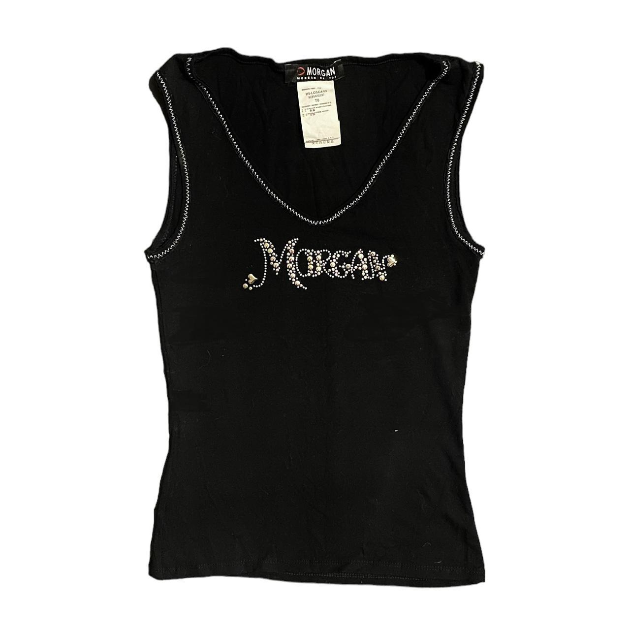 De Toi Women's Black and Silver Vest Depop