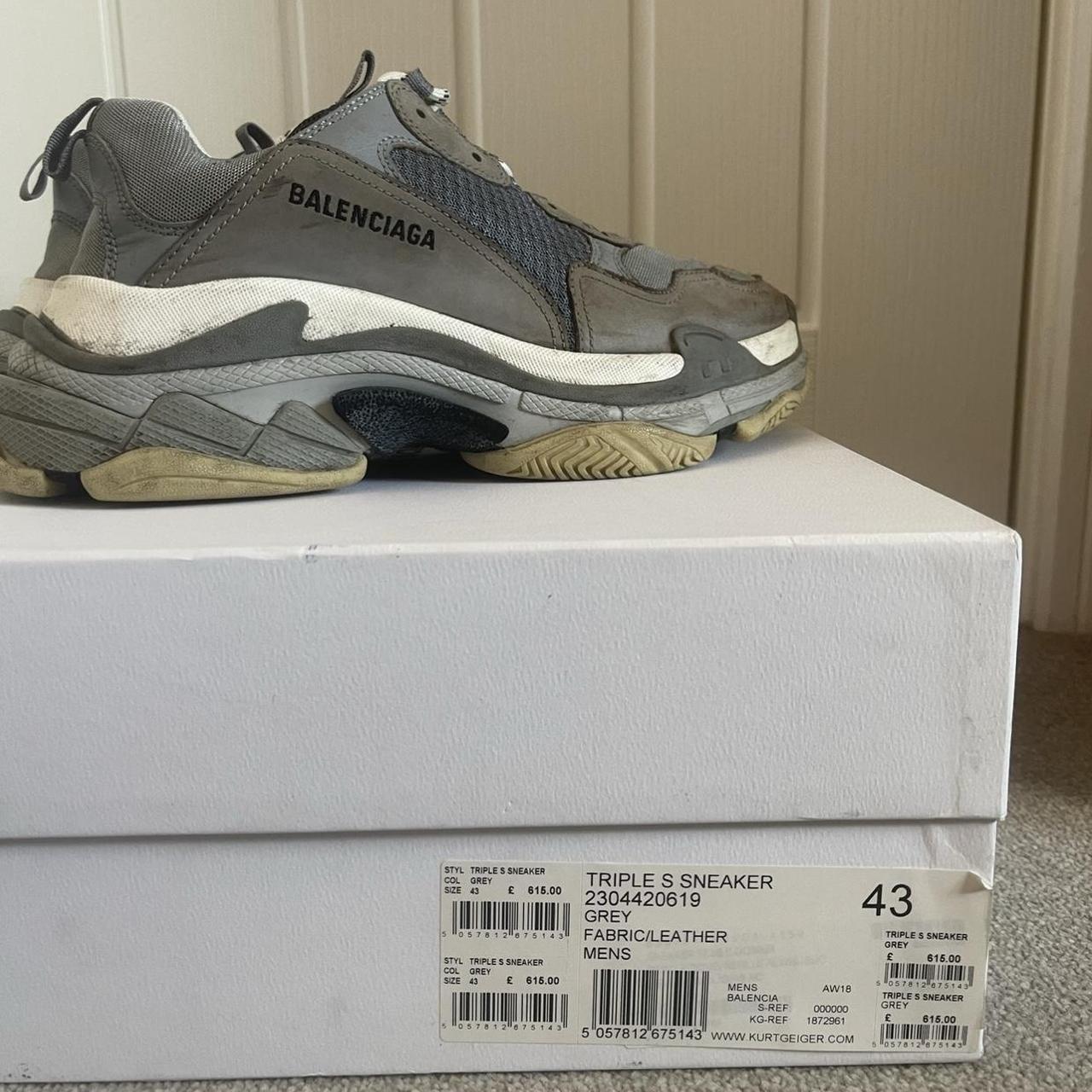 mens grey balenciaga sneakers