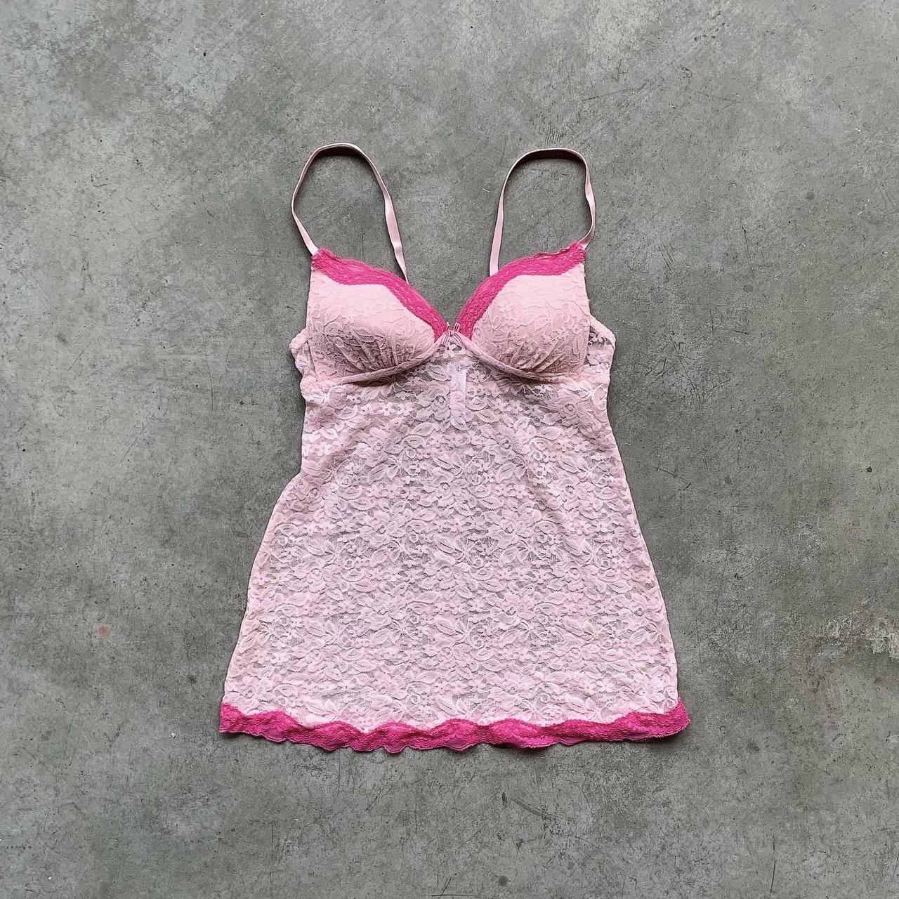 Size S Gilligan & O’Malley sheer lace coquette slip... - Depop