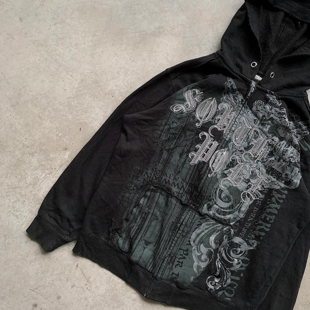 Y2K size L SouthPole cyber hoodie Few small spots... - Depop