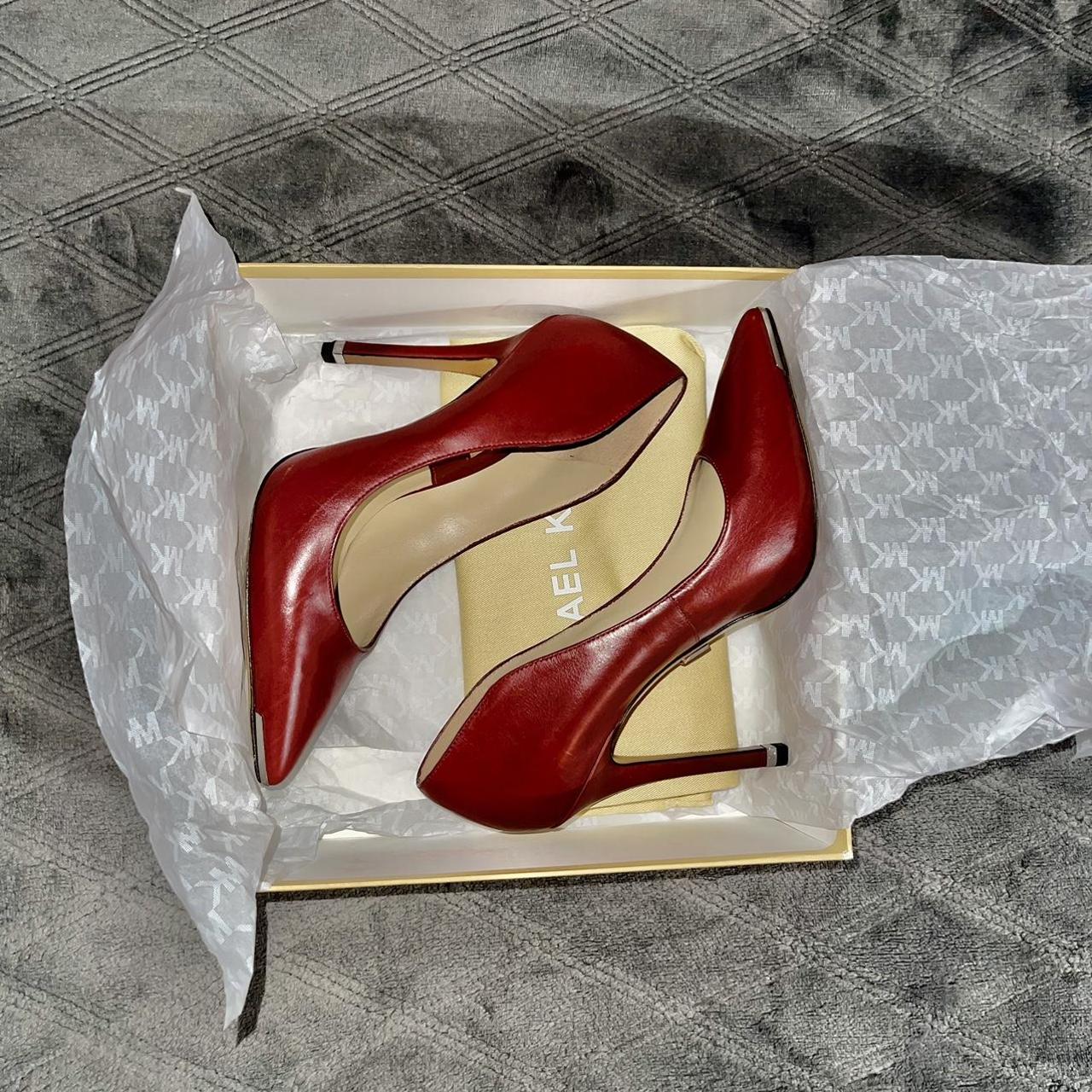 Michael kors red on sale patent leather shoes