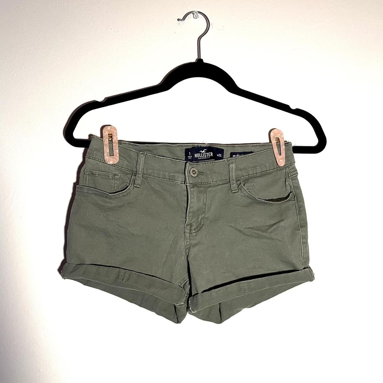 Small olive green low rise Hollister shorts. Barely