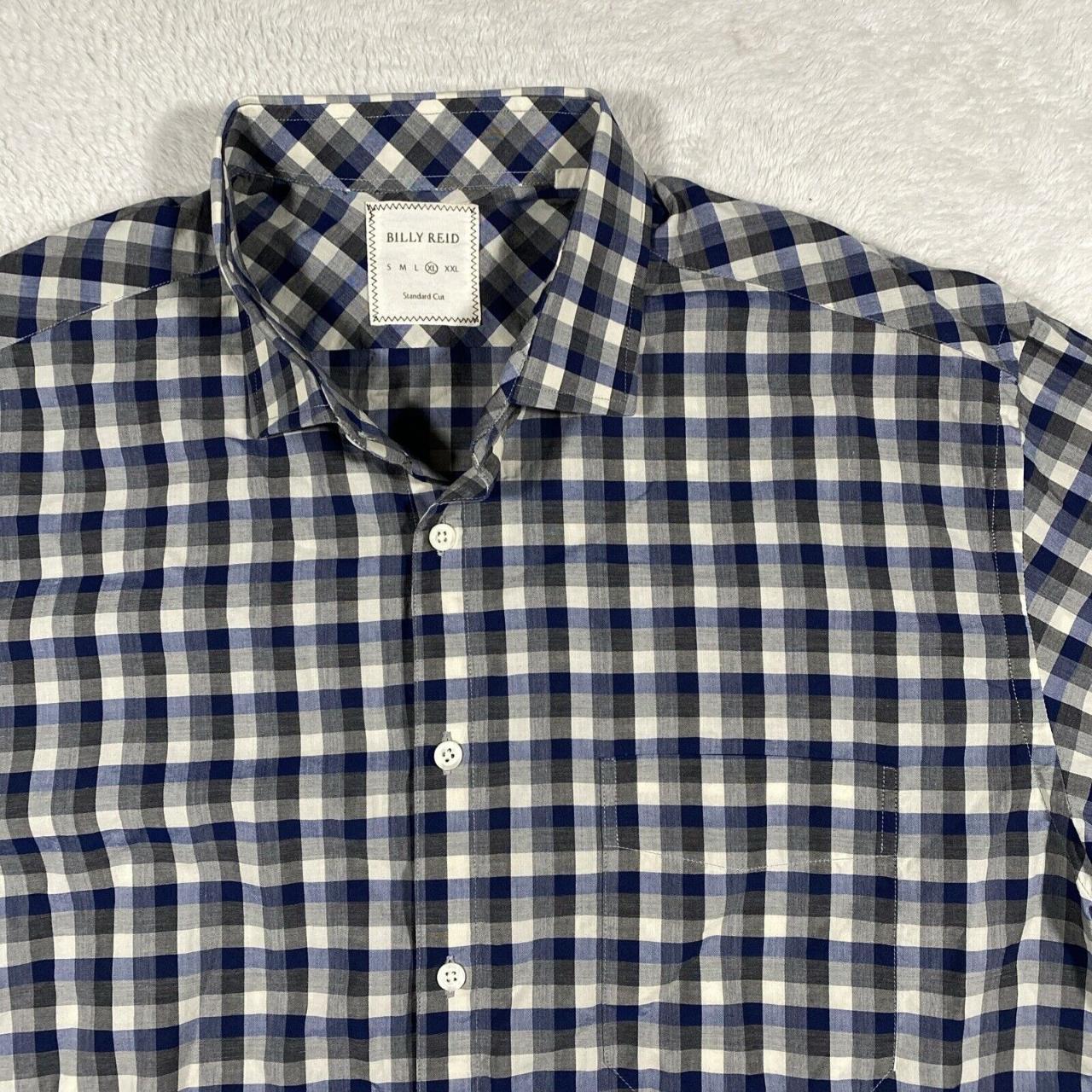 Billy Reid Mens Standard Cut Button Down XL Plaid Depop