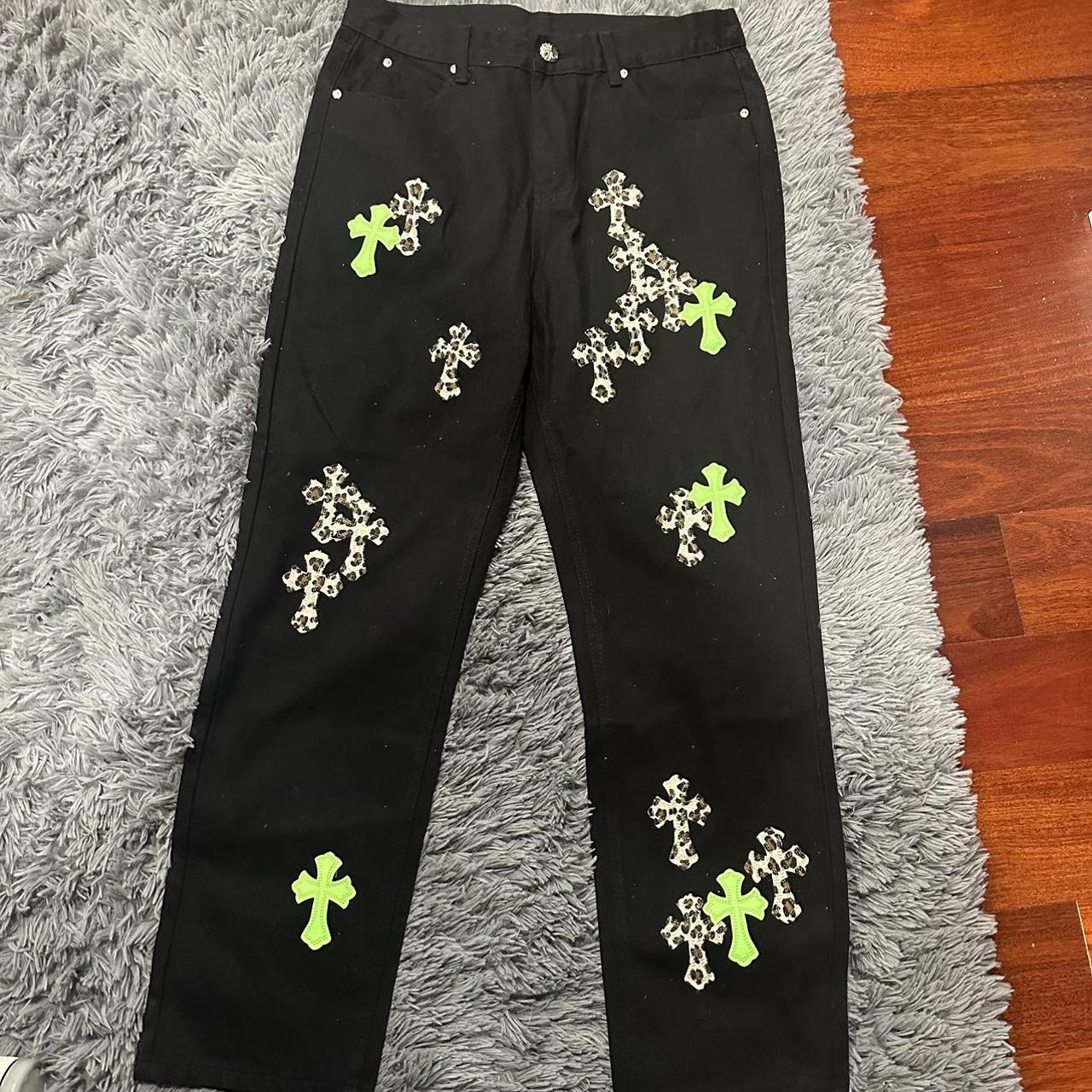 Men's Size 29-30 brand new Chrome Hearts denim - Depop