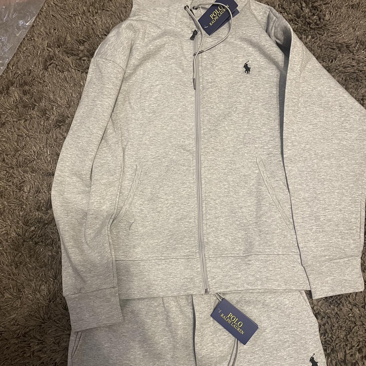 Grey Ralph lauren tracksuit Size small and medium... - Depop