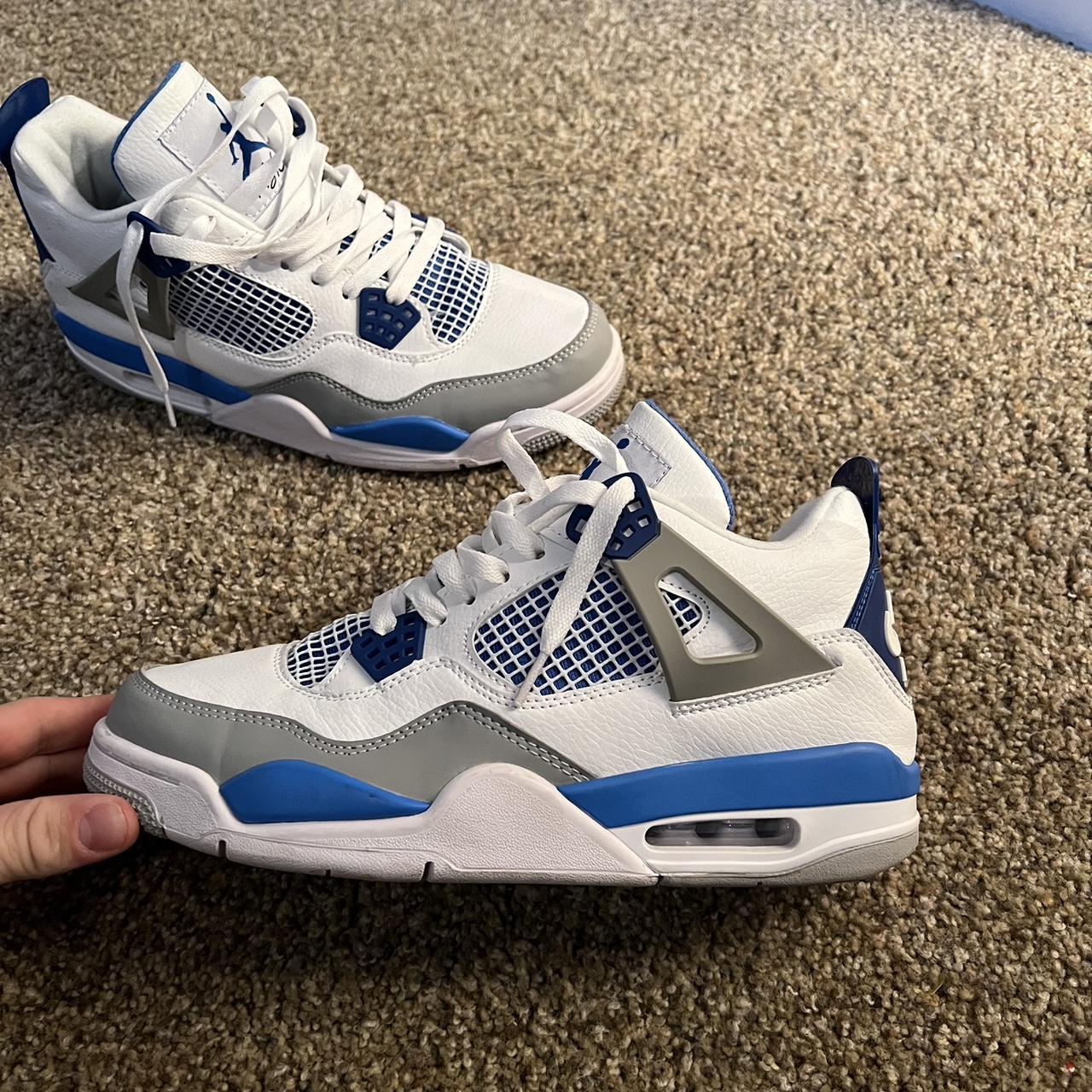 Air Jordan 4 Retro ‘Military Blue’ Worn once.... - Depop