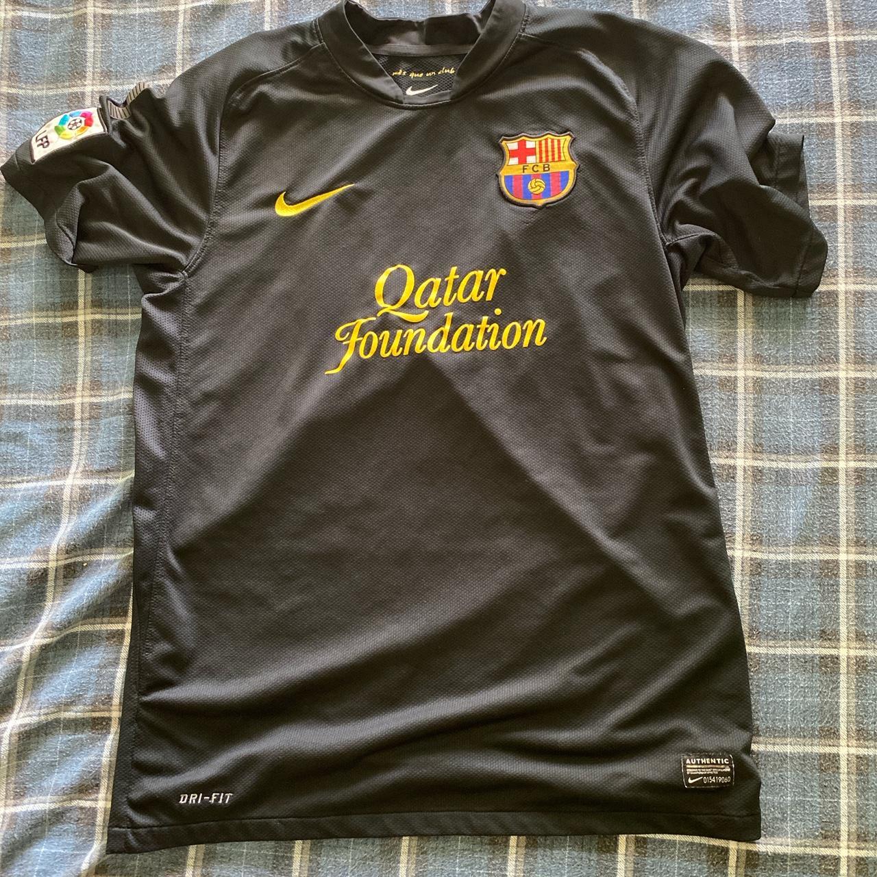 Fc Barcelona Black Jersey Adult Medium #soccer - Depop