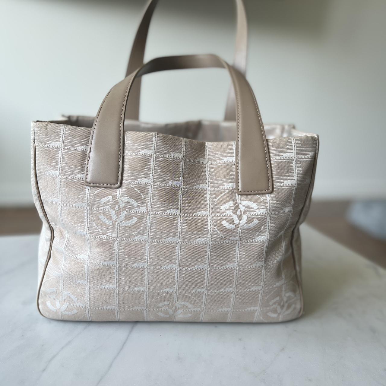 Authentic Chanel Travel Line Shoulder bag. Light - Depop