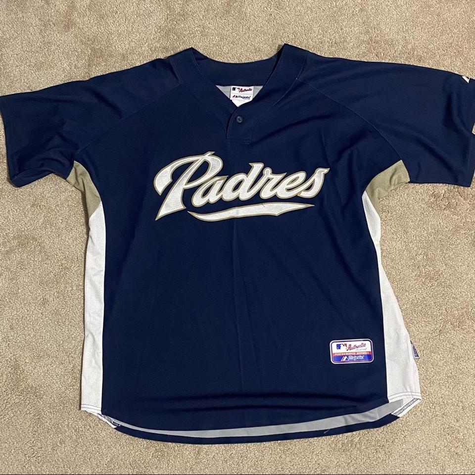 Vintage Padres Majestic Cooperstown Jersey Size - Depop