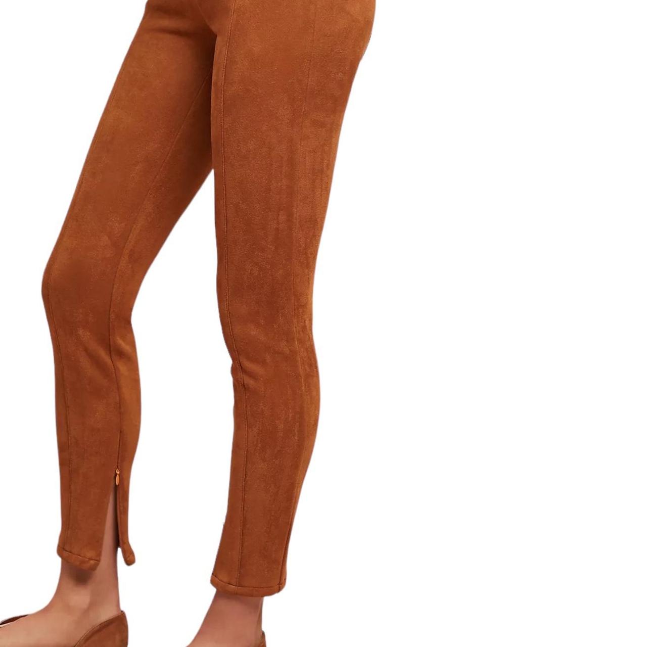 Women's Brown Suede Leggings