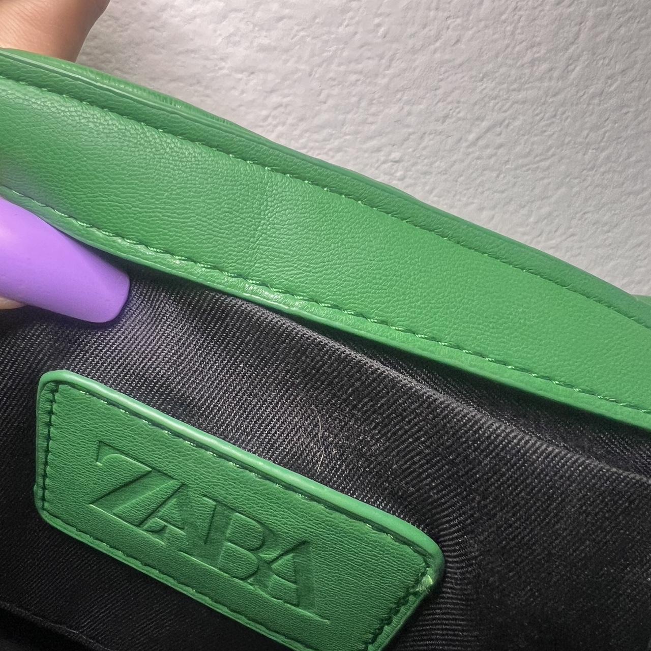 Green Quilted Zara Purse Gold Chain As Is Depop