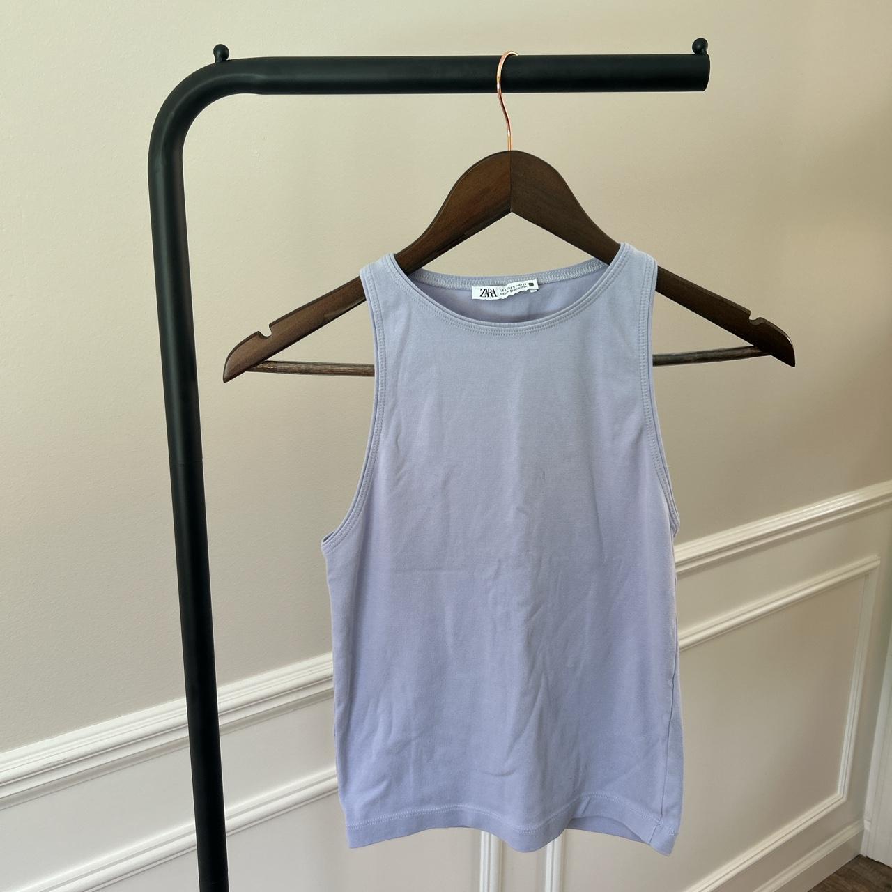 purple tank top zara