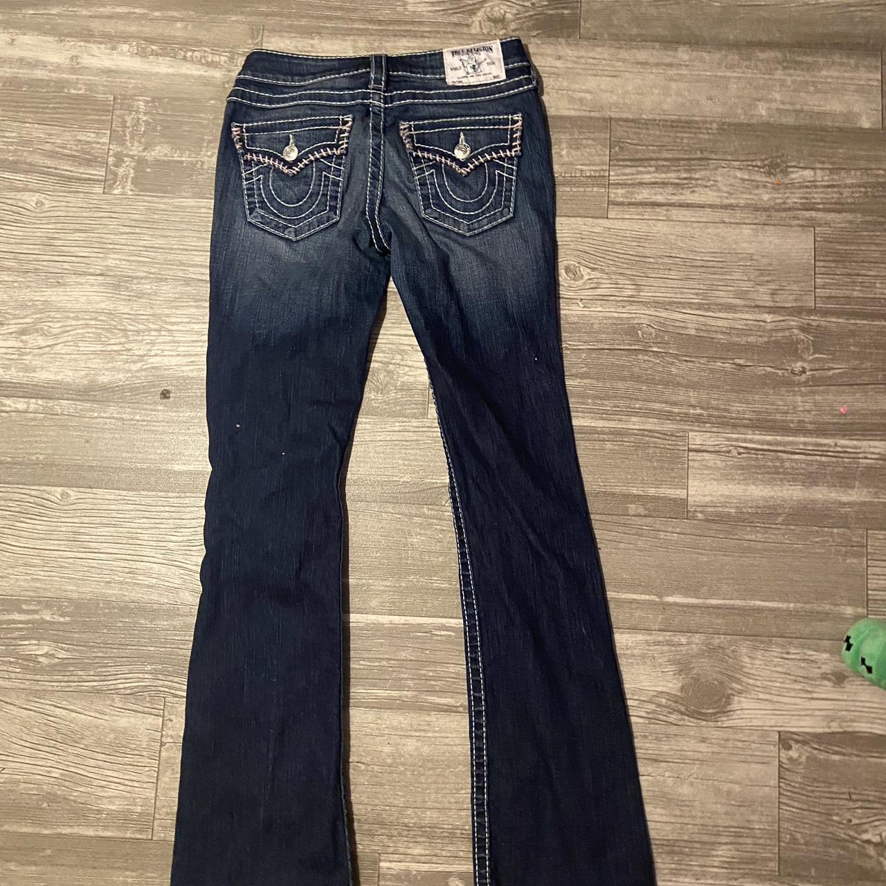 true rlgn jeans , pink stitched and BOOTCUT waist... - Depop