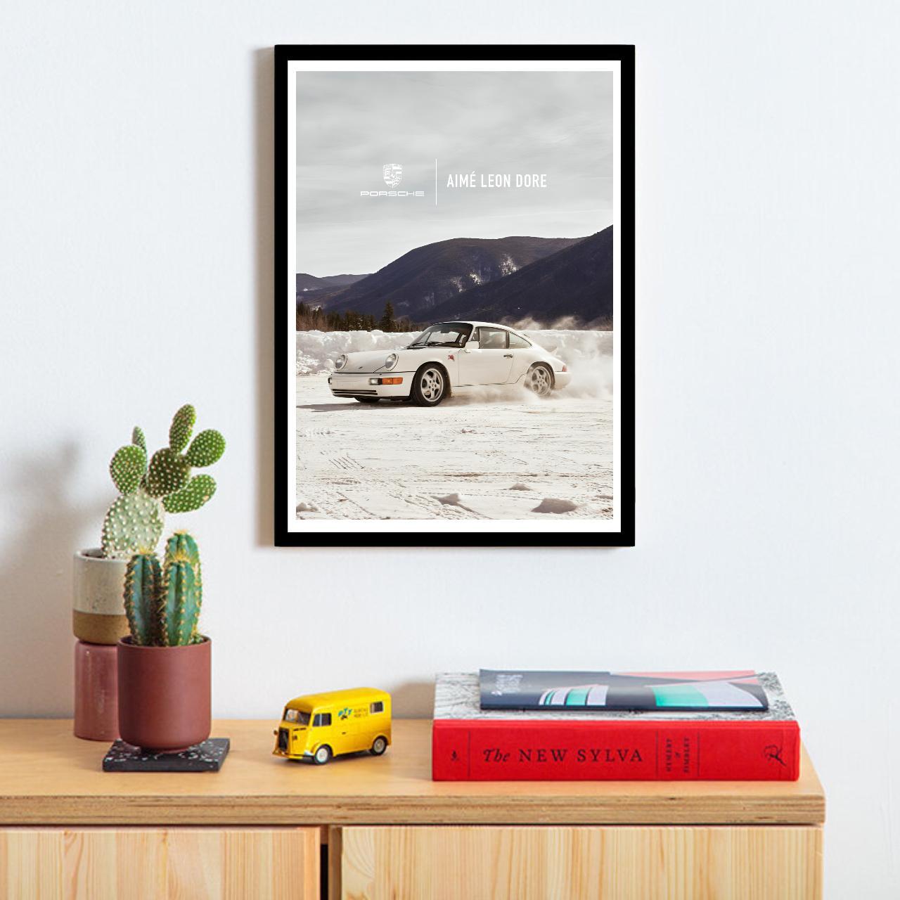 Porsche 911 x Aimé Leon Dore Framed Poster - Size: | Depop