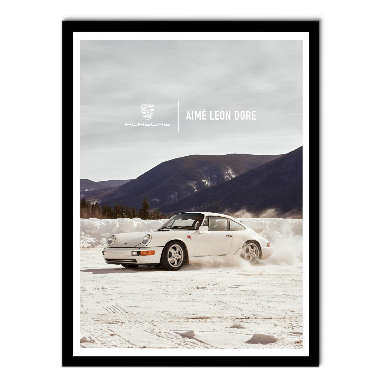 Porsche 911 x Aimé Leon Dore Framed Poster - Size: | Depop