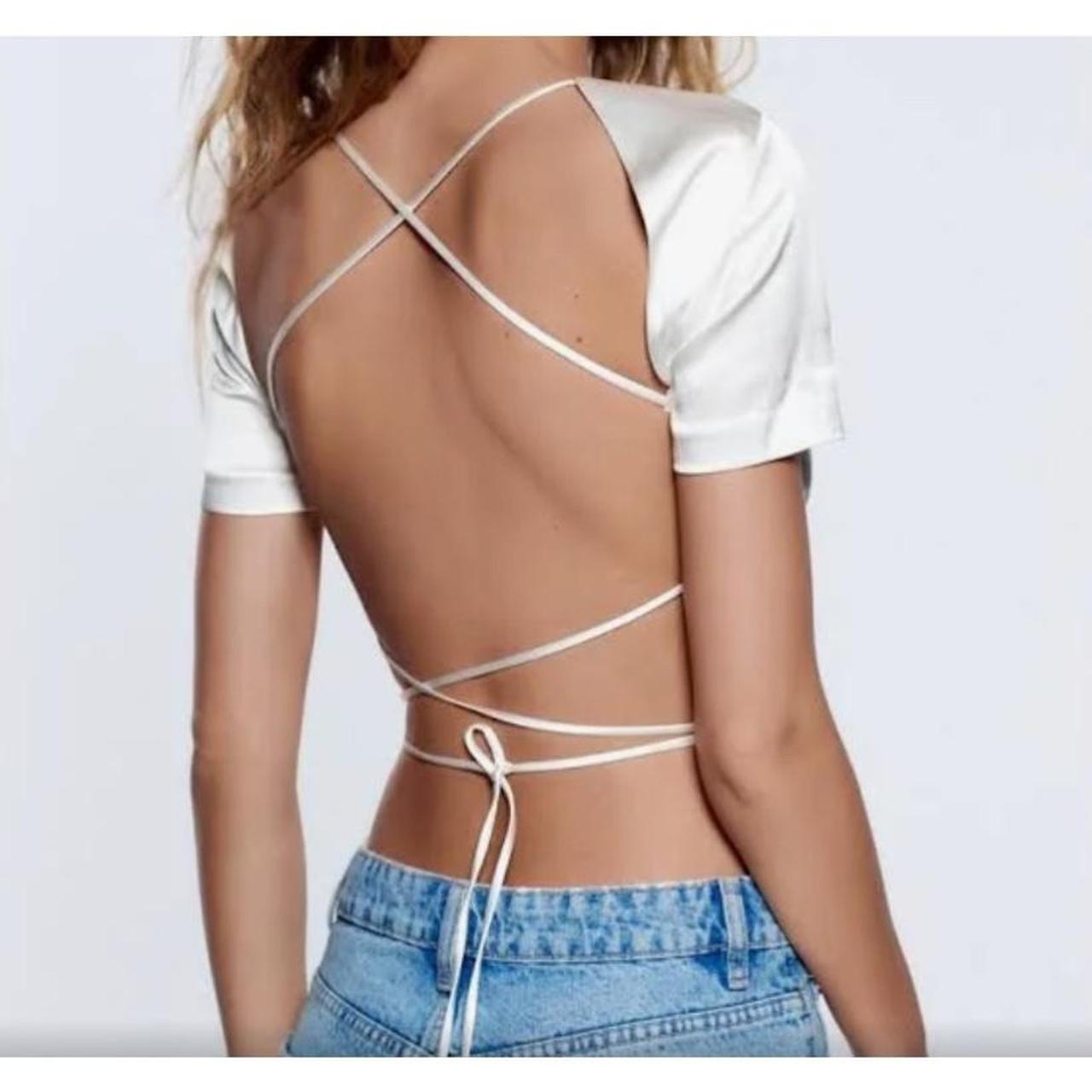 Zara Italia Maglietta Cropped Zara ZARA Top Corto Donna Top Taglia