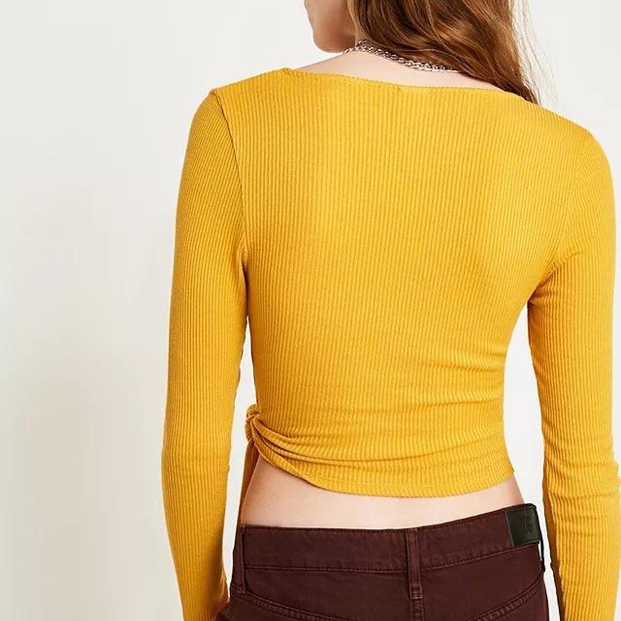 Free shipping! Urban outfitters mustard yellow wrap... Depop