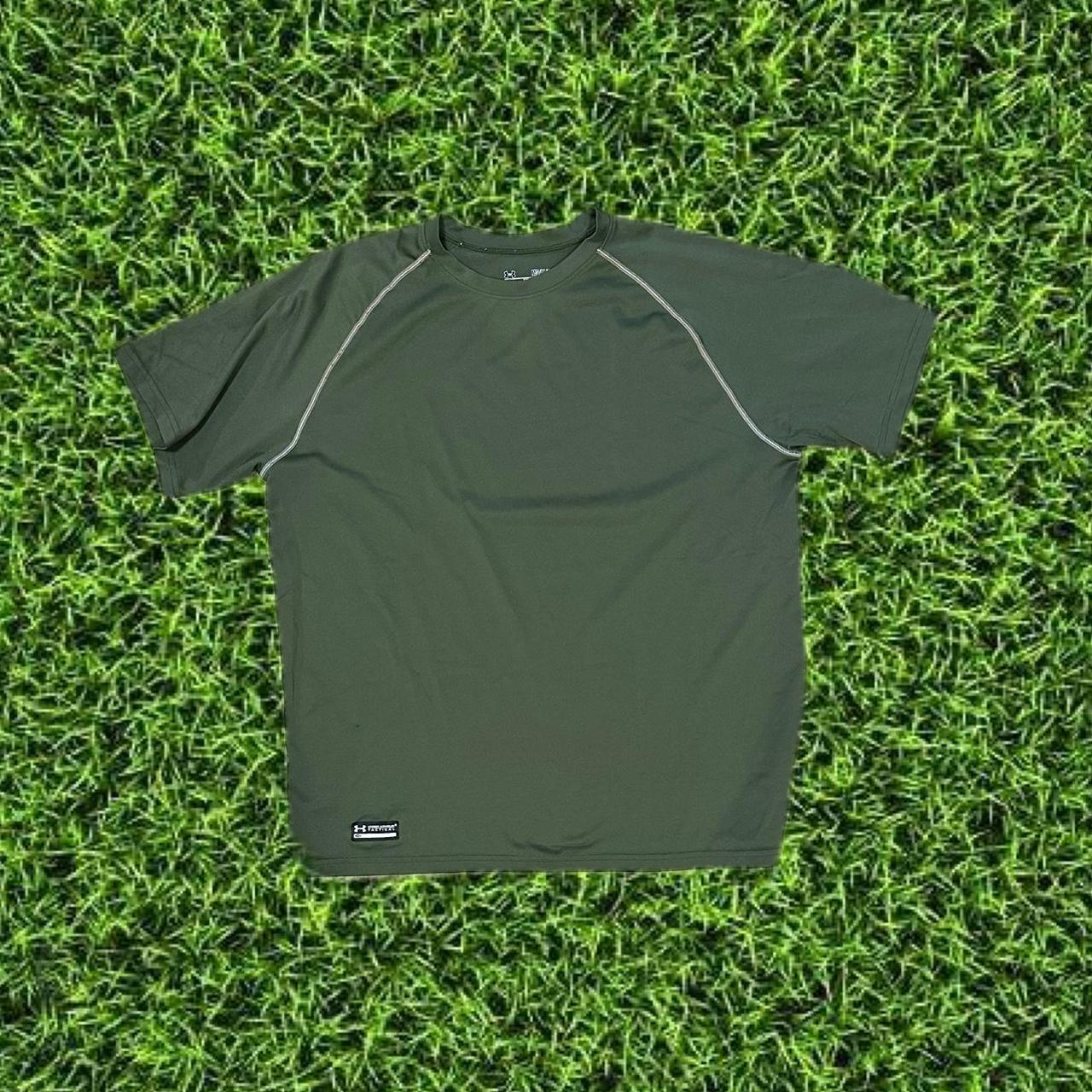 Green Under Armour Loose HeatGear Tee Shirt Size... Depop