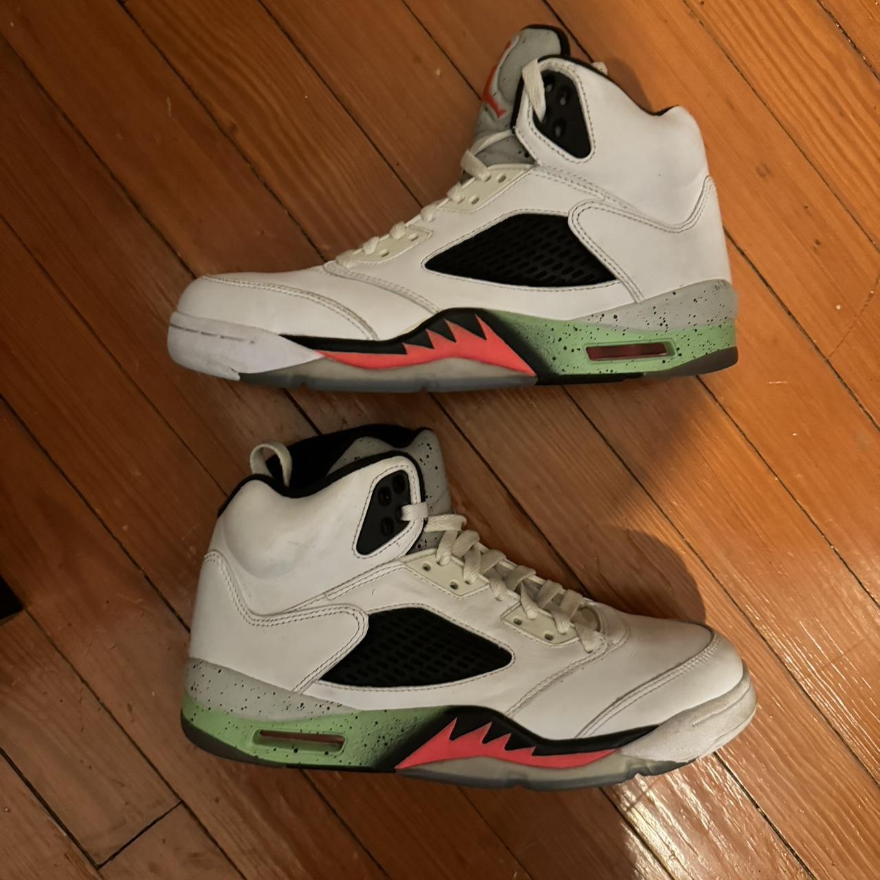 Jordan 5 “Poison Green” Size: 7 Worn No Box - Depop