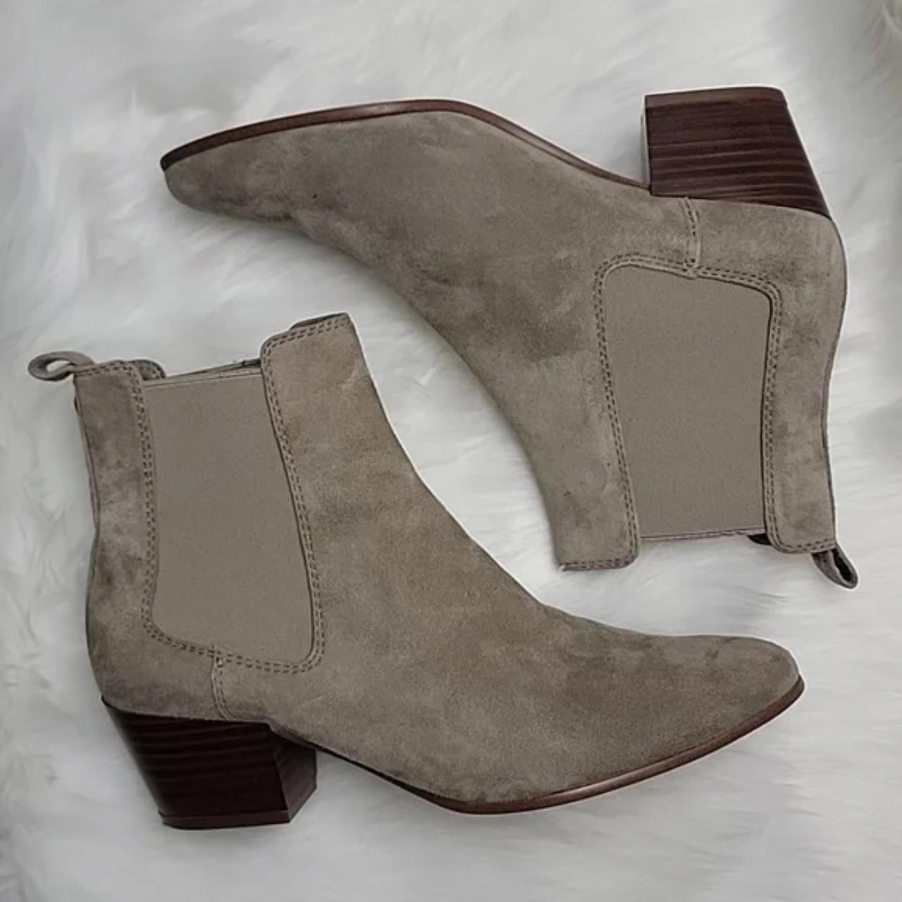 Sam Edelman Reesa Taupe Suede Ankle Boots Size. Depop