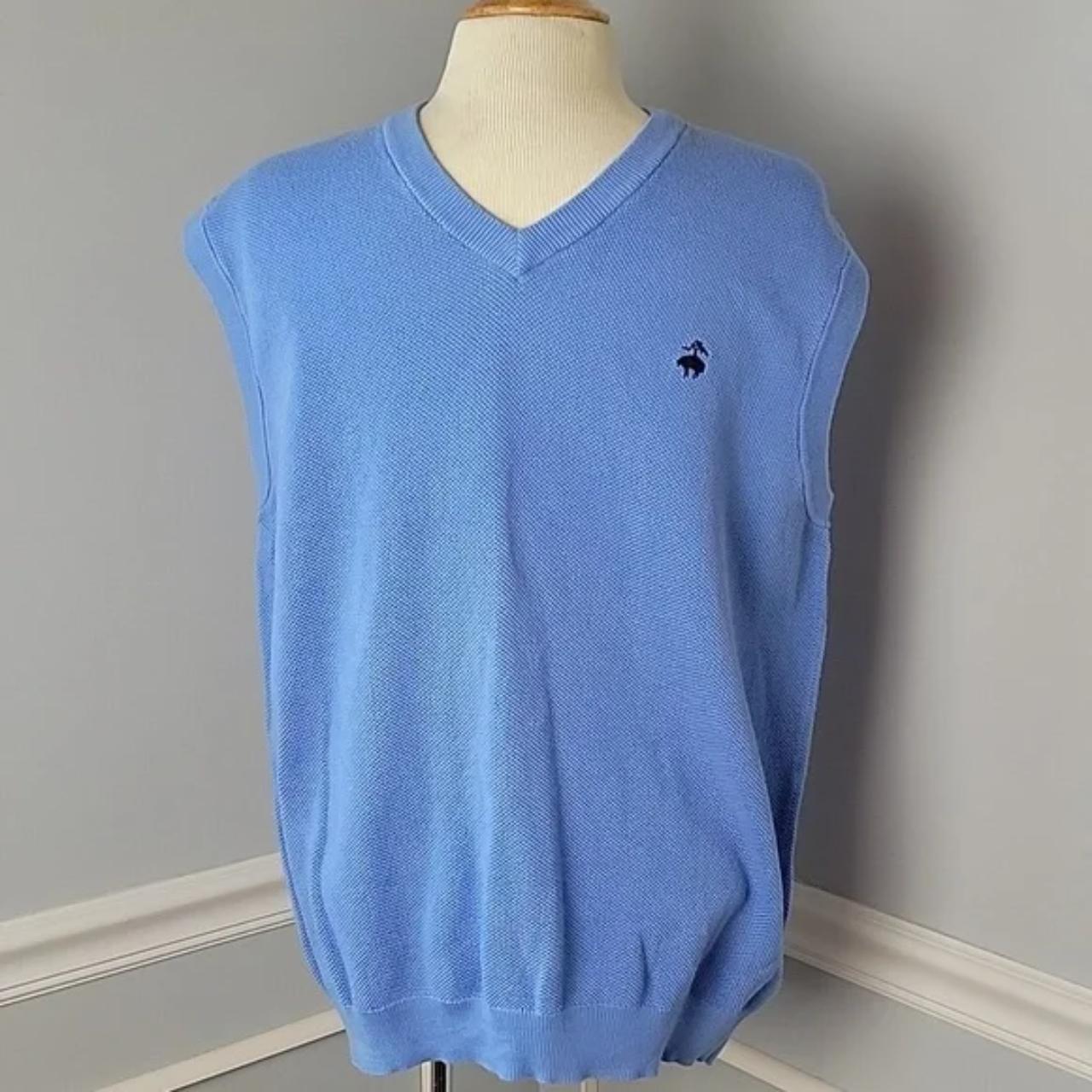 Brooks Brothers 346 Supima Cotton Powder Blue V-Neck...