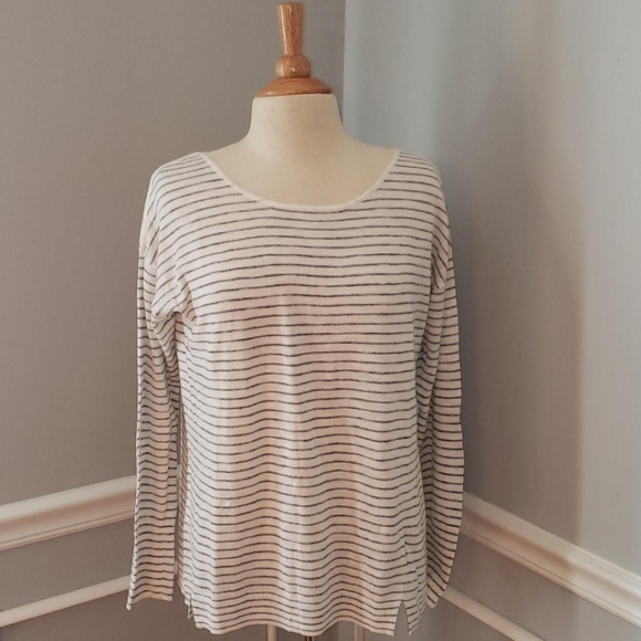 Old selling Navy L White & Blue Striped Sweater