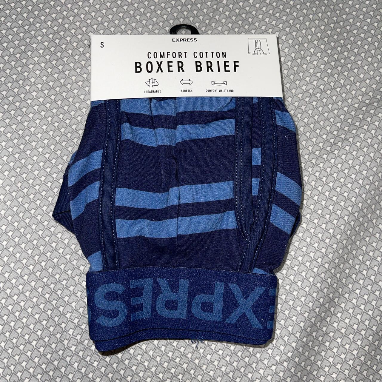 Men’s Express Boxer Briefs (Blue striped) Size... Depop