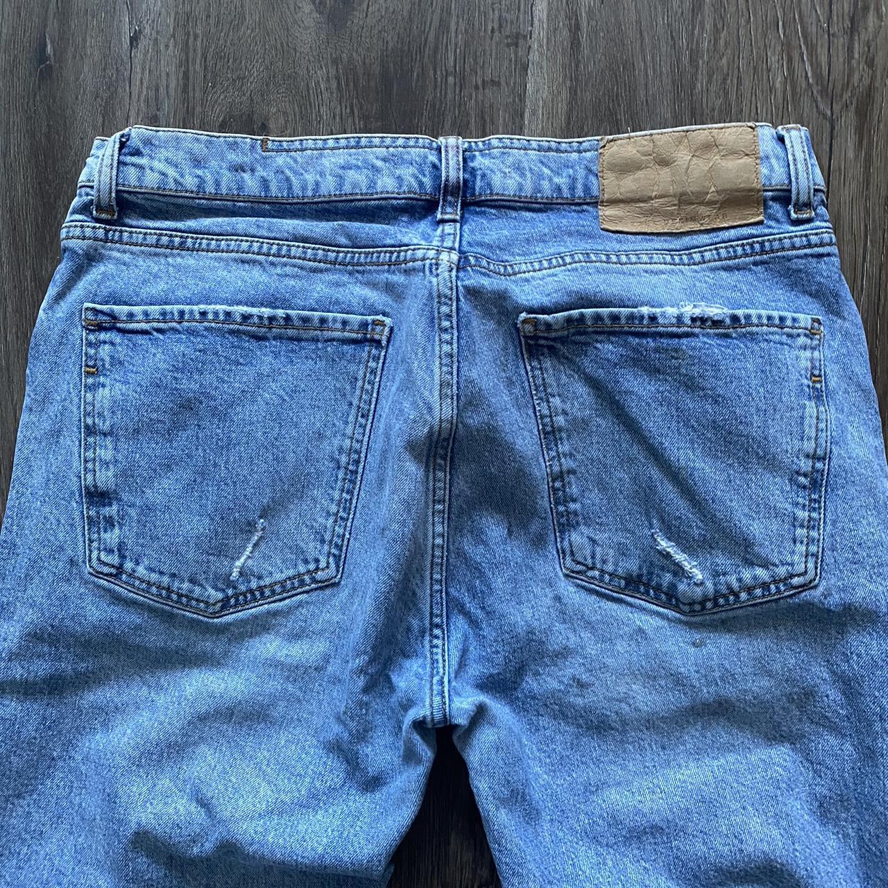 ZARA Men’s jeans Light wash, distressed W... - Depop