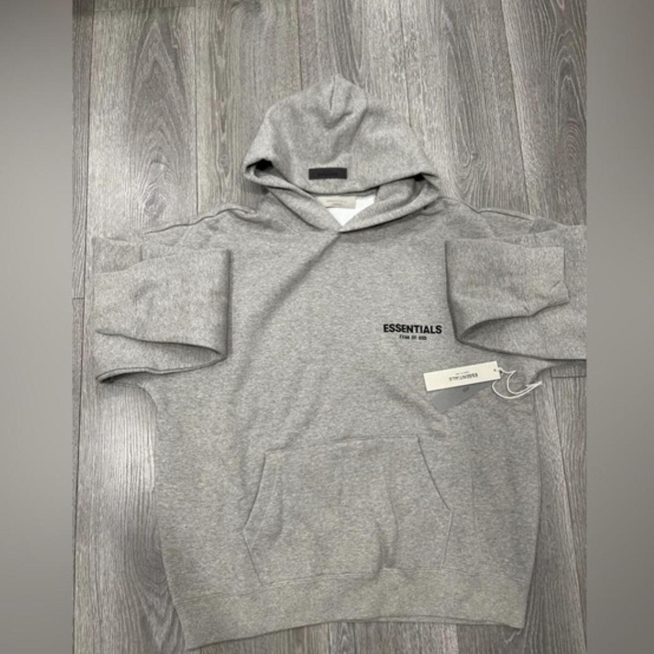 Grey Essentials hoodie. - Depop