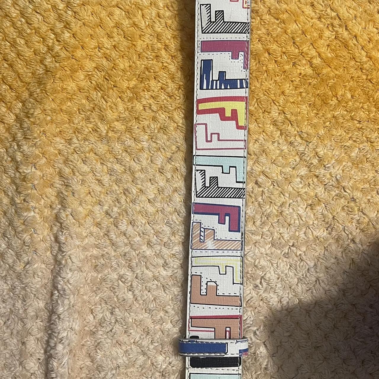 White multicolor fendi on sale belt